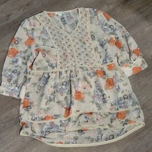 Sheet floral top